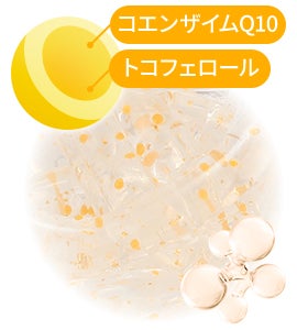 コエンザイムQ10＆トコフェロールを濃縮して球体に閉じ込める