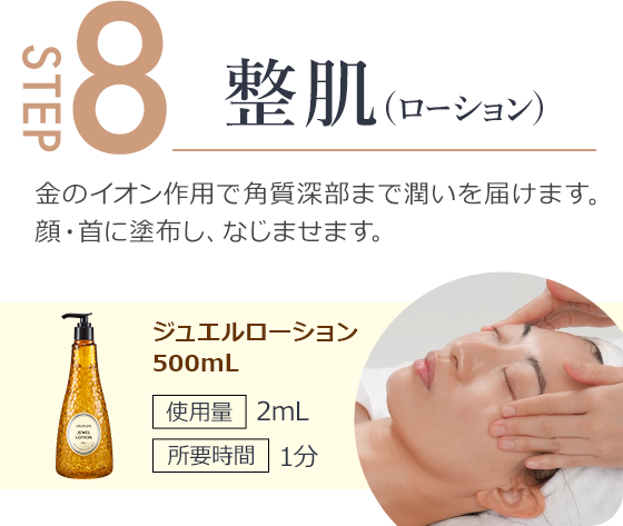 step8.金箔のイオン作用で角質深部まで潤いを届けます