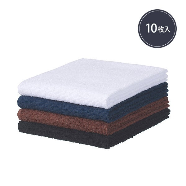 フェイスタオル (綿 100%)(210匁）34cm×80cm (10枚入り) (カラーを選択してください)