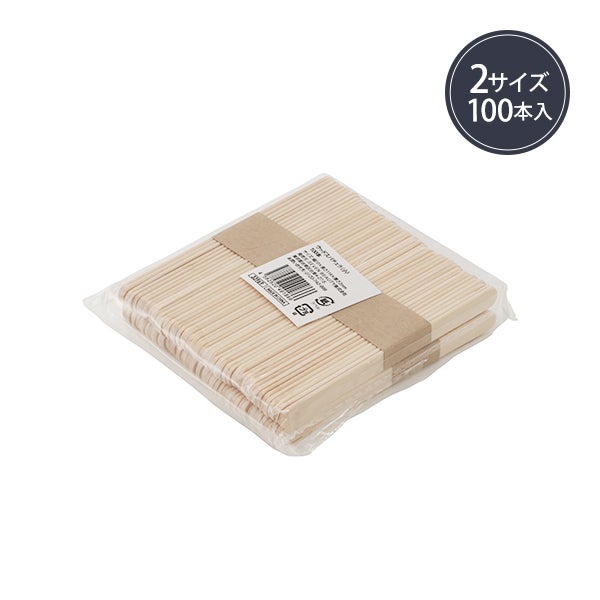 ウッドスパチュラ 100本入り (サイズを選択してください)