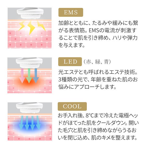 公式 ❤エステティシャンも愛用の業務用レベルの機能性 ❤8つの美肌