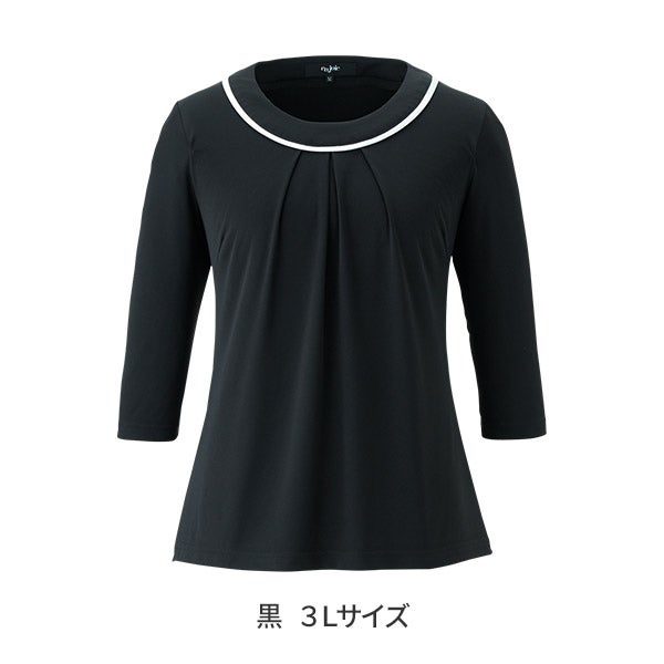 [ラ・ボーテ] 七分袖カットソー 01155 黒 3Lサイズ