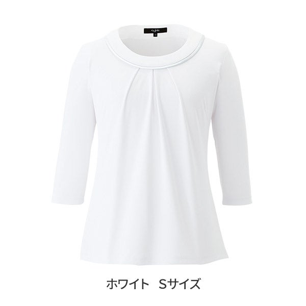 [ラ・ボーテ] 七分袖カットソー 01155 ホワイト Sサイズ