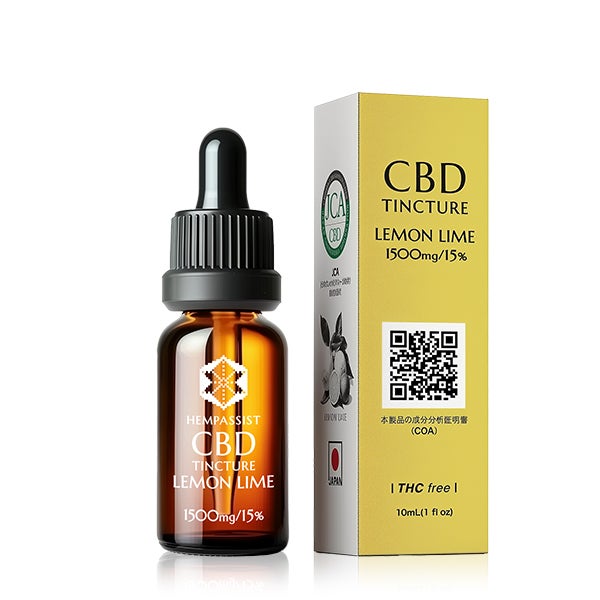 [ヘンパシスト] CBDティンクチャー オイル レモンライム 1000mg/15％ 10mL