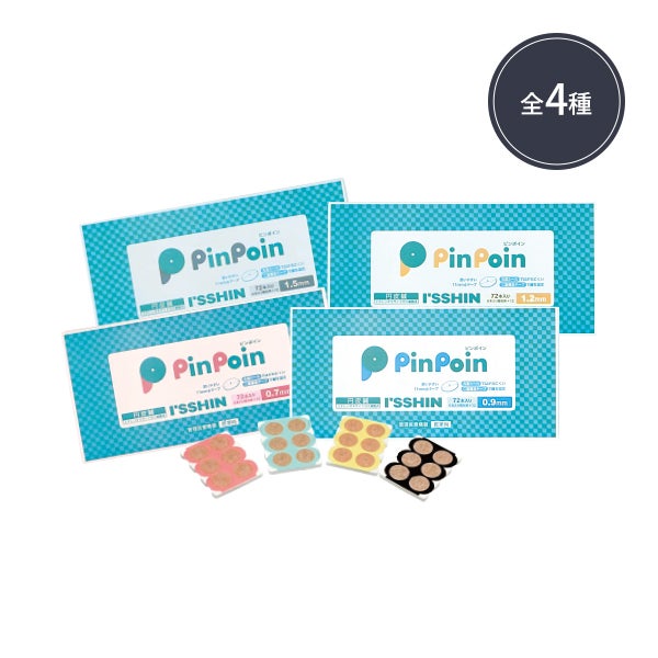 [ISSHIN] 円皮鍼 PinPoin 72本入り (サイズを選択してください)