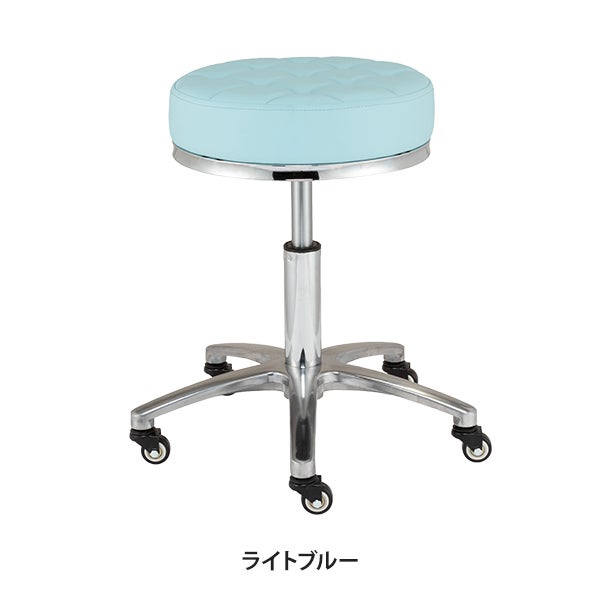 クッションスツール (ビニールレザー) ライトブルー